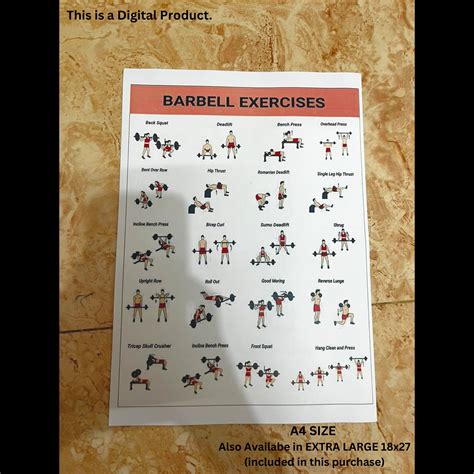 Barbell Workout Barbell Workout Chart Barbell Exercises Barbell