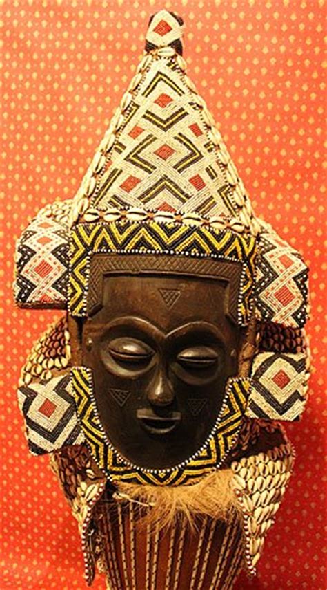 Kuba wooden helmet masks are popular with collectors. Congo Kuba Royal Mask (030)