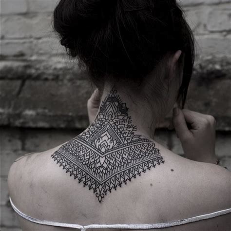Angel wings on back of neck tattoo. 45+ Back of the Neck Tattoo Designs & Meanings -Way To The ...