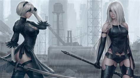 X B And A Nier Automata K HD K Wallpapers Images Backgrounds Photos And Pictures