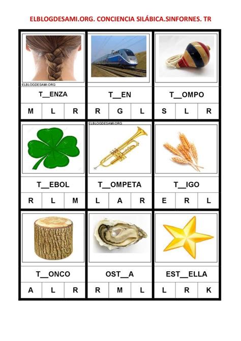 An Image Of Different Types Of Objects In Spanish