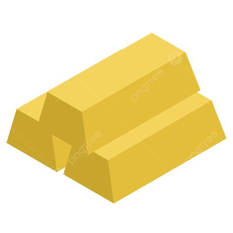 Isometric Gold Bar Icon Illustration Gold Isometric Icon Png