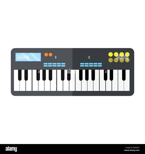 Keyboard Piano Instrument Vector Illustration Graphic Design Stock