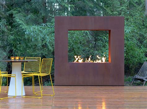 Kodo Modern Outdoor Fireplace Corten Steel Paloform Modern