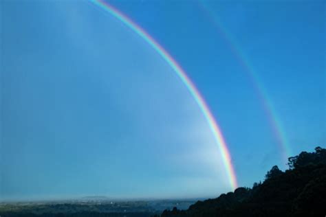 Double Rainbow Over The Coast Coral Photograph By Panoramic Images