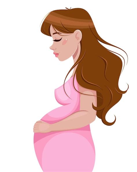 Icono De Embarazadas En El Estilo De Dibujos Animados Aislado Sobre