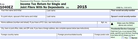 Taxhow 1040ez Step By Step Guide