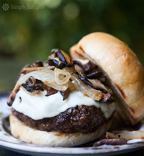 When the onions and mushrooms are cooked, sprinkle them with 1 tablespoon of flour and stir quickly to combine. Grilled Beef and Mushroom Burger Recipe | SimplyRecipes.com