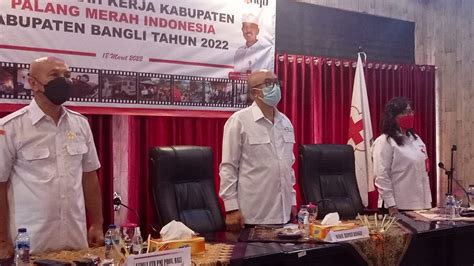 Wakil Bupati Bangli I Wayan Diar Membuka Mukerkab PMI Kabupaten Bangli