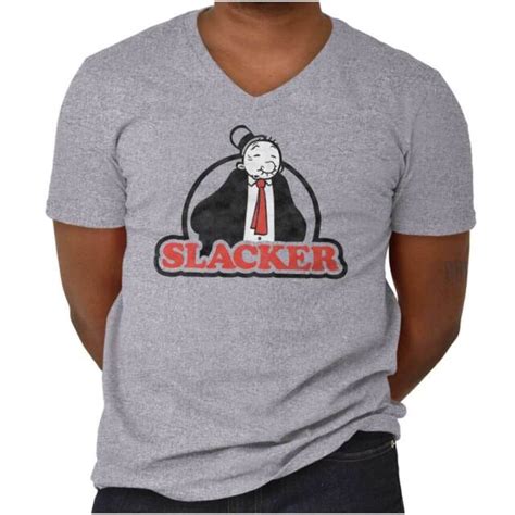 Slacker Funny Wimpy Popeye Sailor Cartoon Adult V Neck Short Sleeve T Shirts Ebay