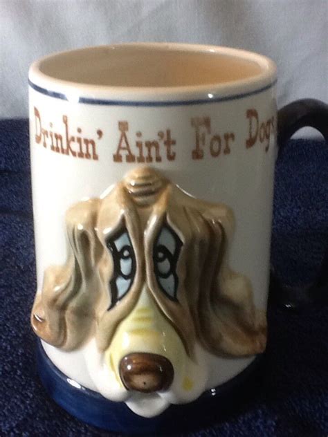 Cool Drinking Aint For Dogs By Enesco Hound Dog 3d Raised Artwork