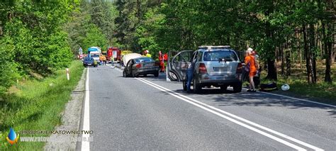 Wypadek na DK 45 Kluczbork Opole Zderzyły się 3 samochody osobowe