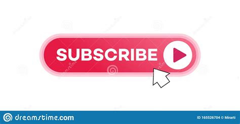 Subscribe Red Button With Arrow Cursor Stock Vector Illustration Of