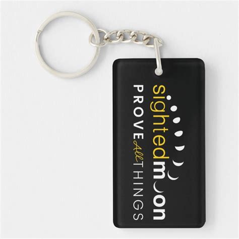 Bible Quote Prove All Things Yellow Typography Keychain