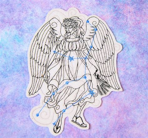 Virgo The Maiden Constellation Iron On Embroidery Patch Etsy