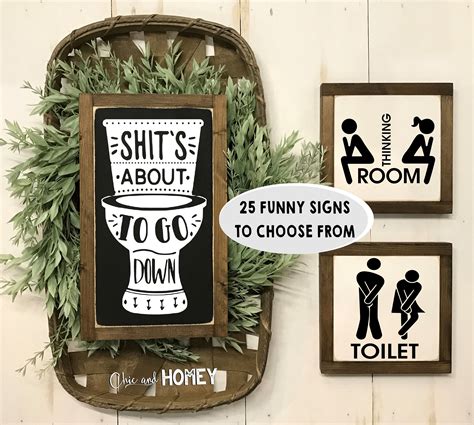 Fifty genius small bathroom decorating and layout ideas, design tricks, and more to make the most of even the tiniest spaces. Funny Bathroom Signs Bathroom Wall Decor Kids Bathroom | Etsy