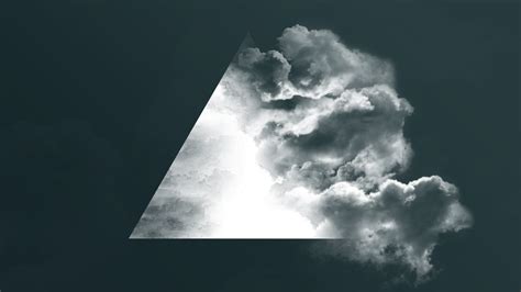 Wallpaper Sunlight Digital Art Minimalism Sky Clouds Triangle