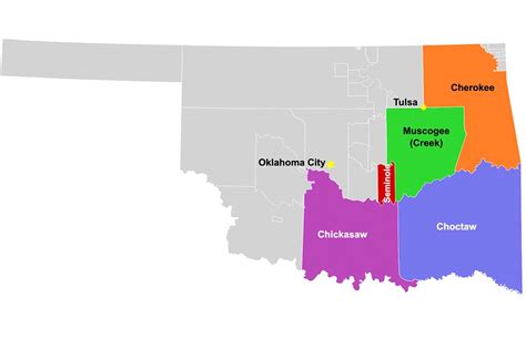 Choctaw Nation Of Oklahoma Map United States Map