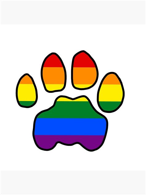 Gay Pride Queer Pride Paw Print Photographic Print For Sale By Unhinged Design Redbubble