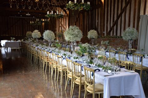 Banquet Table Setting At Lillibrooke Manor Wedding Venues Berkshire