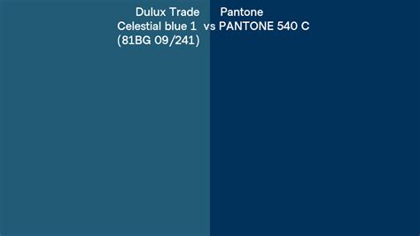 Dulux Trade Celestial Blue 1 81bg 09241 Vs Pantone 540 C Side By