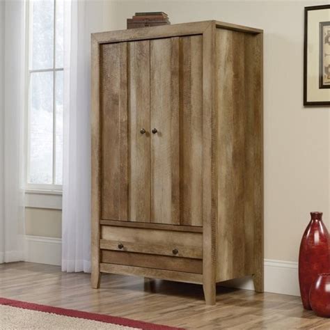 Pemberly Row Armoire In Craftsman Oak Homesquare