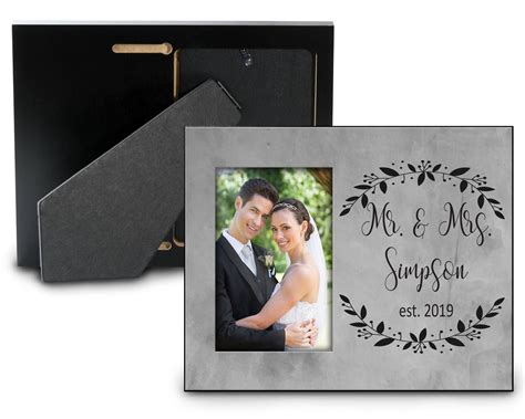 Personalized Wedding Photo Frame T For Bride And Groom Anniversary