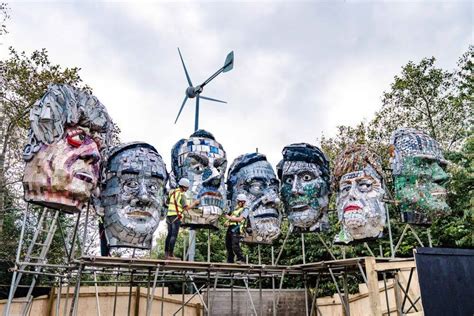 Giant G7 Heads Arrive At The Eden Project Marketing Stockport