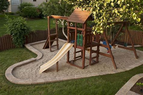 Diy playground border, playground borders frame it all. 60 Creative Small Backyard Playground Kids Design Ideas (With images) | Playground landscaping ...
