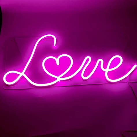 Led Neon Love Sign Small Sparkled Uk