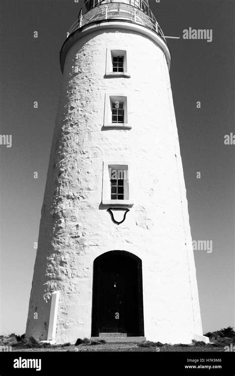 Monochrome Image Of A Lighthouse At Bruny Island Tasmania Australia