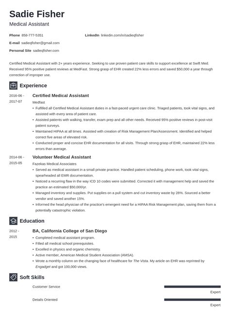 medical assistant resume  template newcast medical assistant
