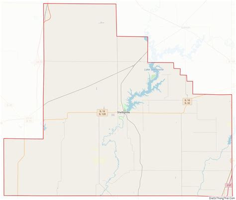 Map Of Shelby County Illinois Địa Ốc Thông Thái