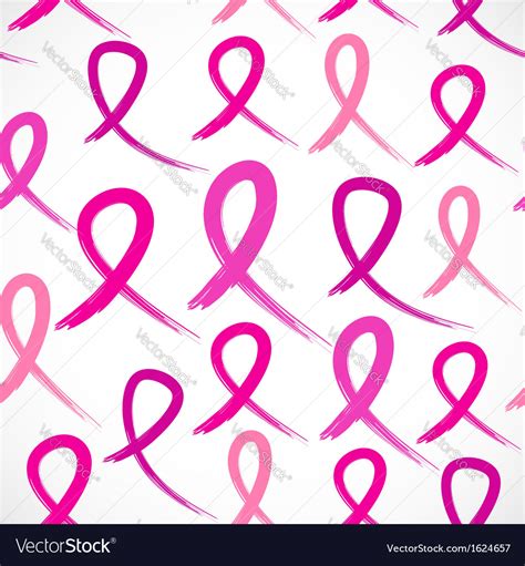 breast cancer awareness pink ribbons seamless vector image