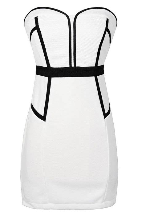 outline the plan strapless dress in white black black and white summer dresses black and