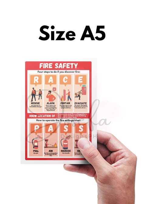 Fire Safety Poster With Free Printable Race Pass Id Card Badge Etsy Ireland