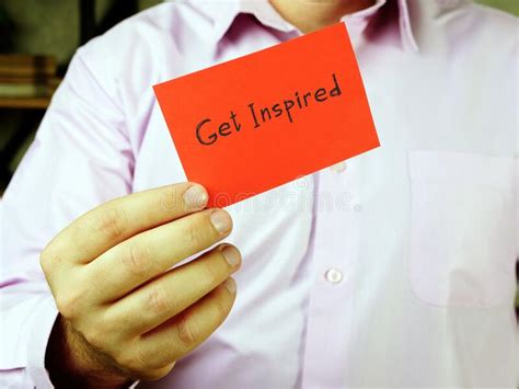 Motivational Concept Meaning Get Inspired With Inscription On The Sheet