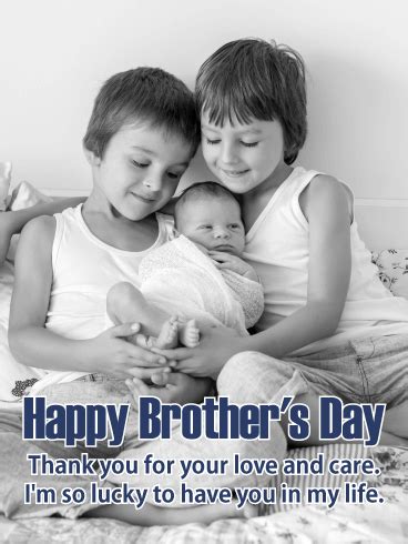 Let's celebrate the brothers day, send beautiful wishes, messages, greetings, shayari, quotes images to your brother and wish them happy brothers day 2021. Cheers! Happy Brother's Day Card | Birthday & Greeting ...