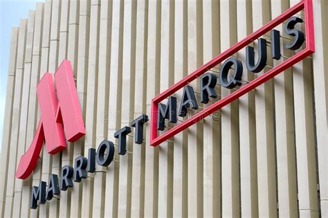 Marriott Marquis Name Sign And Logo Editorial Image Image Of Symbol
