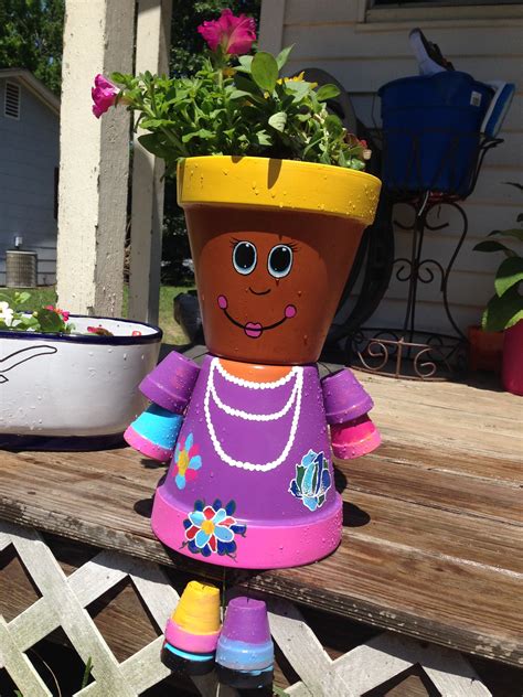 Flower Pot People Made For Mothers Day Clay Pot Crafts Flower Pot