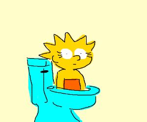 Lisa Simpson In The Toilet Drawception