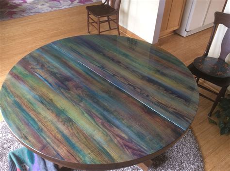 Unicorn Spit And Epoxy On My Dr Table Painted Furniture Wood