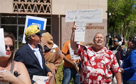 Voters Protest In The Wake Of Clogged Maricopa County Polling Places