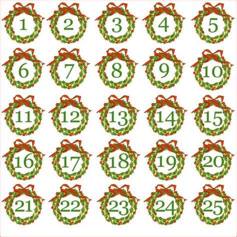7 Best Images Of Christmas Printable Number Stickers Printable Free