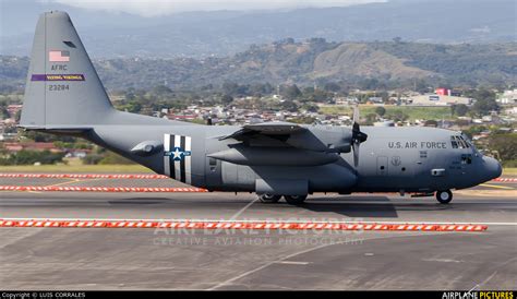 92 3284 Usa Air Force Lockheed C 130h Hercules At San Jose Juan