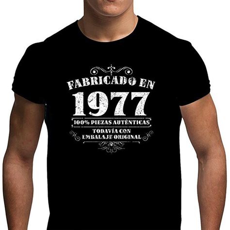 Camiseta De Hombre Para Regalo De 40 Cumpleaños Manufactured 1977 En