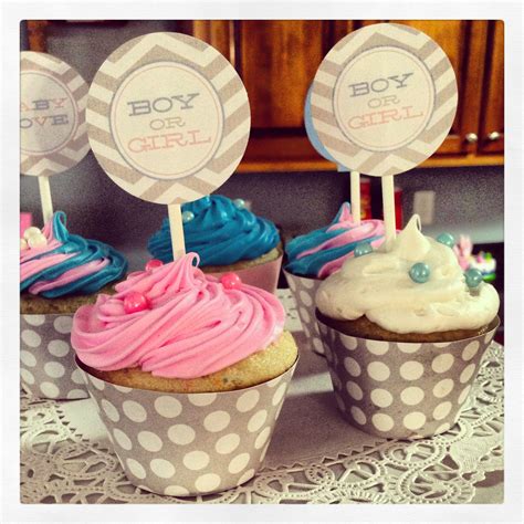 Gender reveal party cupcakes!! | Gender reveal party, Baby shower gender reveal, Gender party