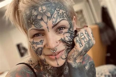 Tattoo Beauty Flaunts Hundreds Of Inkings As She Strips To Sheer Lace
