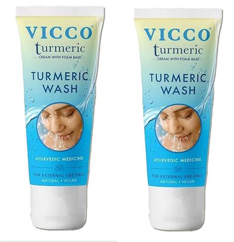 Vicco Turmeric With Foam Base Facewash Pack Of 2 70gm Beauty