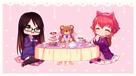 Commission Sweet Tea Party By Hyanna Natsu On Deviantart